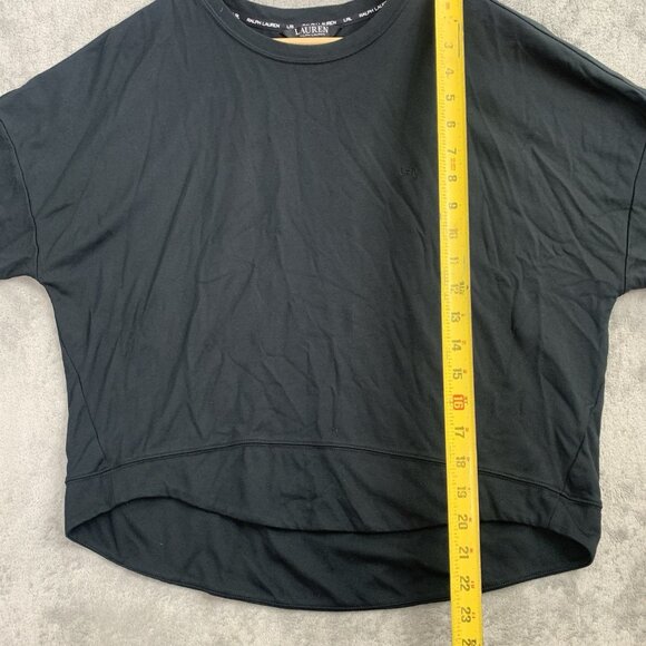 Lauren Ralph Lauren Black Label Shirt Womens Large Viscose Blend Short Sleeve - Picture 2 of 9